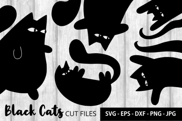 Download Funny Black Cat Silhouette Cut Files - Silhouette cut files Collection