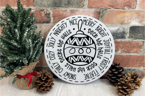Download Christmas Round Wood Sign Svg, Cut File - Wood sign svg Collection